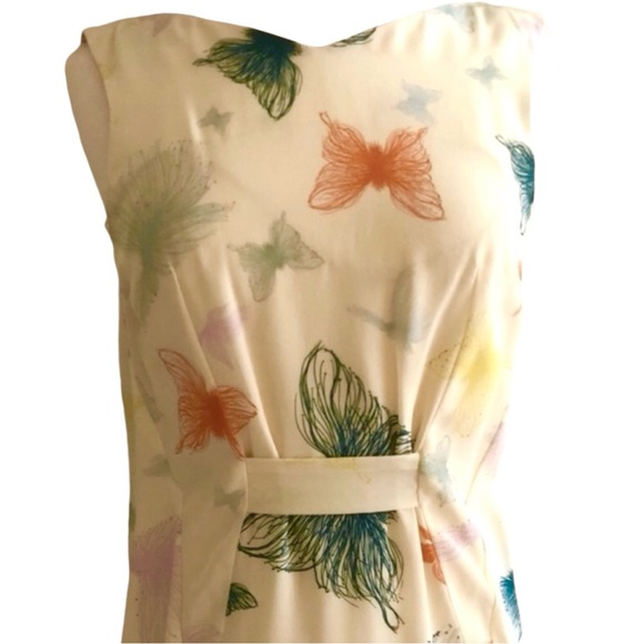 Sold// CACHAREL Floral Open Back Sleeveless Maxi Dress, Silk, Italy Sz 40, US 4 - Picture 4 of 8